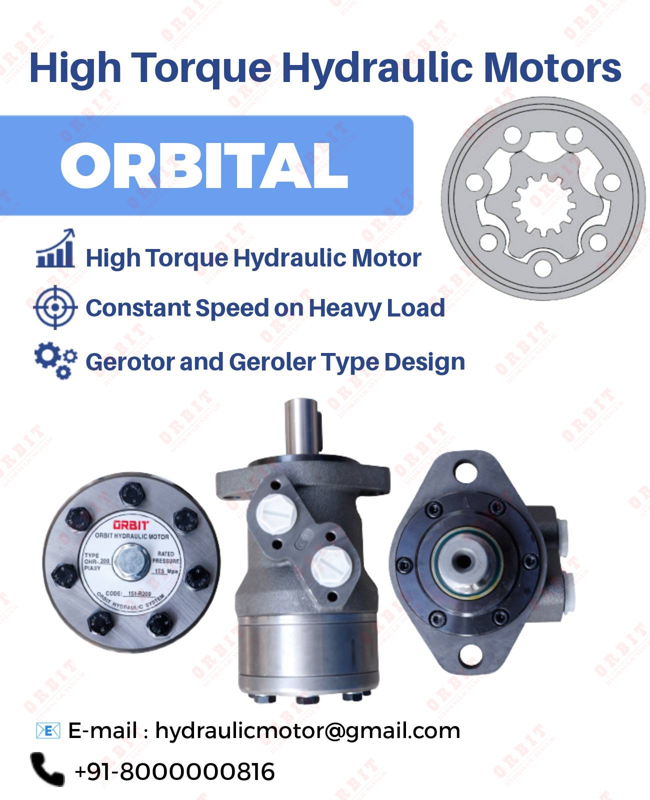 Danfoss OMM OMP OMR OMS Hydraulic Motor 11185537 White Orbital Motor OMR X 050